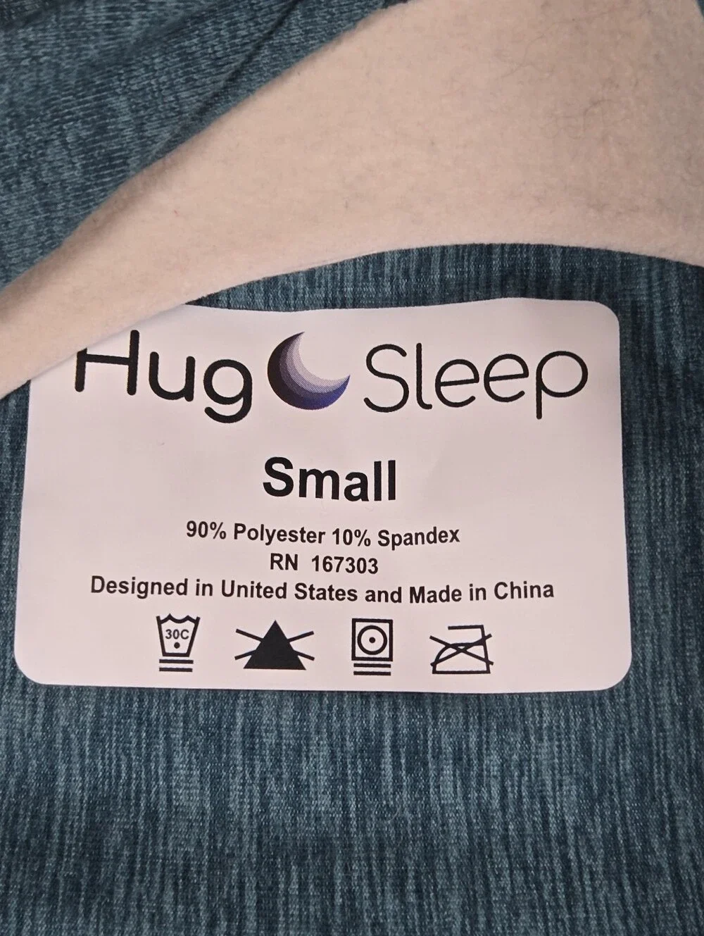 Hug Sleep Adult Sleep Pod Sack W/ Hood Size Small Turquiose/Teal Blue Unisex